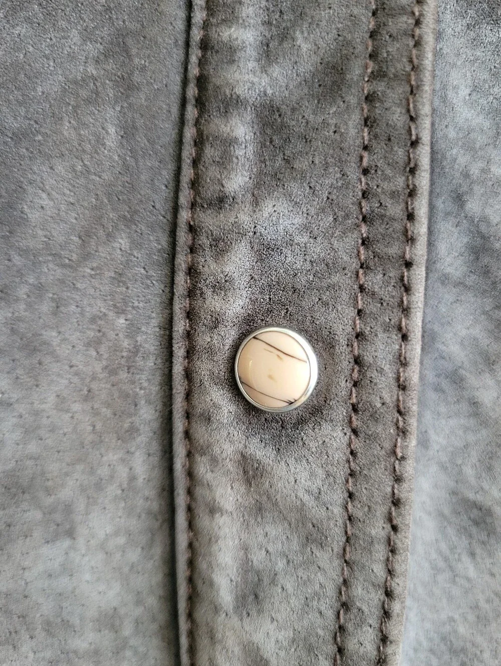 Bebe Vintage Suede Snap Button Jacket Size XS